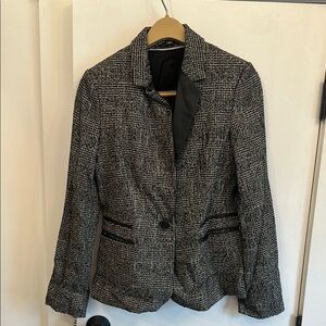 Express Black and White Blazer with Tailored Fit